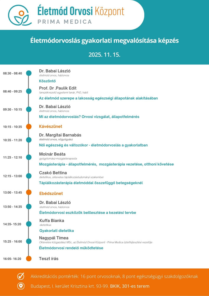 Életmódorvoslás gyakorlati megvalósítása